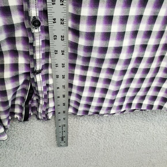 Egara Men's Plaid Purple Long Sleeve 4X - Picture 6 of 8
